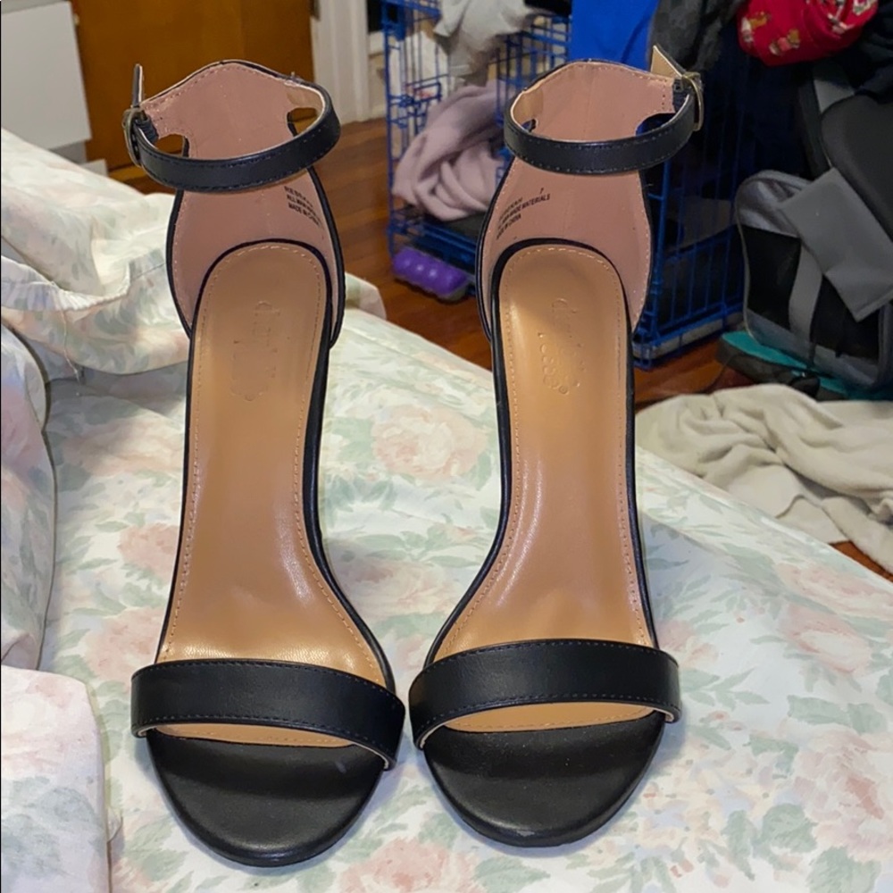 Black Ankle strap heels